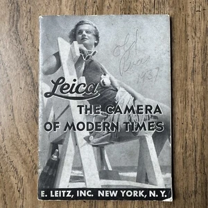 VTG 1937 Original Leica The Camera of Modern Times Booklet Catalog Lenses - Picture 1 of 9