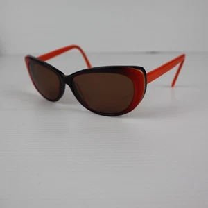 Osiris Sunglass 56/14-140 Black & Orange FRAME ONLY Vintage Designer - Free Post - Picture 1 of 5