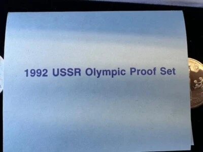 1992 USSR OLYMPIC PROOF COIN SET WITH CASE. - Image 1 of 4