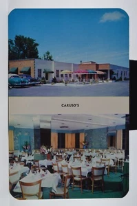 c1950 - Zwei Ansichten Carusos Restaurant am Canandaigua Lake, New York Cadillac - Bild 1 von 2