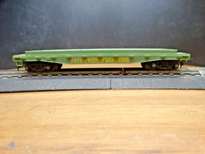 Mantua HO Scale 40' Green Western Maryland 2475 Weighted Culvert Pipe Flat Car - Picture 1 of 7