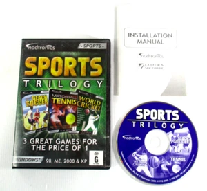 Sports Trilogy PC CDROM Beach Soccer Match Ball Tennis & World Cricket G Windows - Picture 1 of 7
