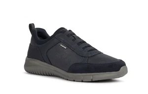 Scarpe Sneakers Slip-on Geox U Monreale Blu camoscio e pelle con elastici - Imagen 1 de 6