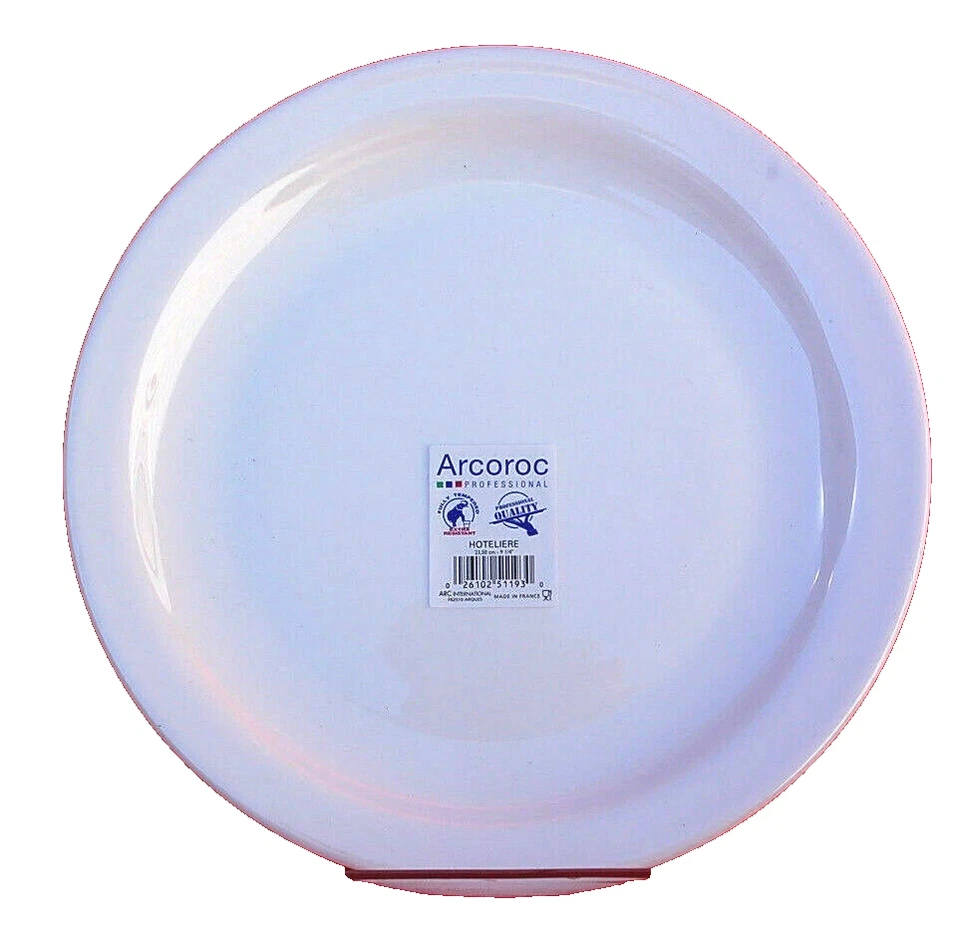 Arcoroc Hoteliere 57975 9 1/4" Placas Borde Estrecho Nuevo Lote de 6 C1041 Foto 1 de 4