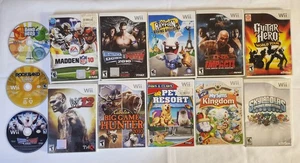 Nintendo Wii 12 Games (Bulk Lot Bundle) Wii Games 12 Most Games Have Manuals. - Picture 1 of 11