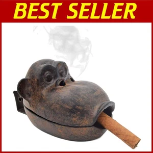 Einzigartiger Affenaschenbecher aus Gusseisen - Geschenk für Zigarrenliebhaber - Bild 1 von 11