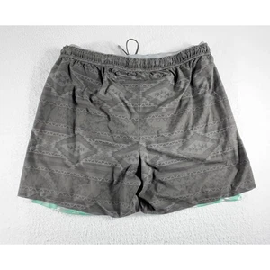 Chubbies Trunks Men's XXL Black Geo Teal 5.5" Athletic Shorts Liner - Picture 1 of 10