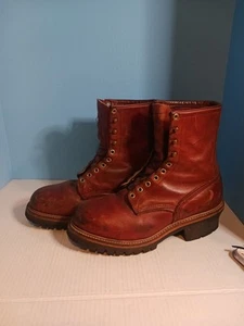 Vintage Red Wing Ateel Toe Boots ANSI Z41 PT 83 Leather Men 8.5EE USA - Picture 1 of 15