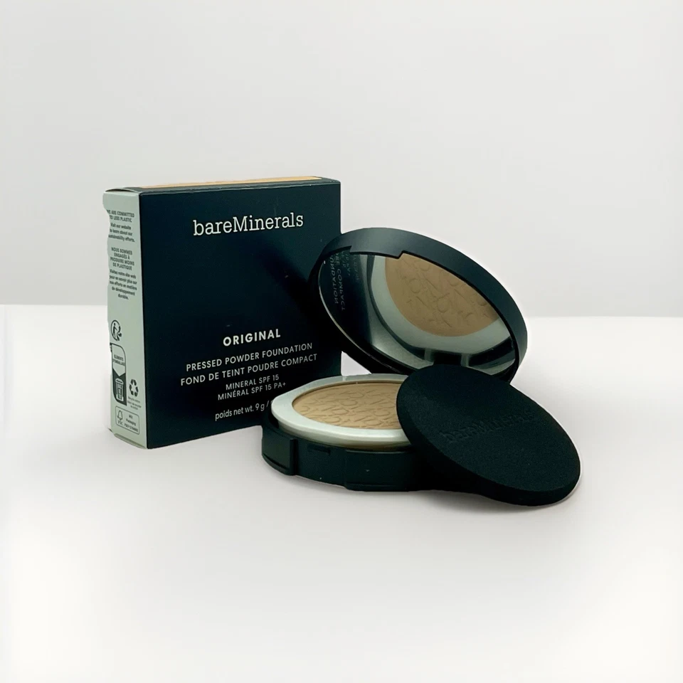 bareMinerals Original Pressed Powder Foundation 9g Medium Beige 12 & OVP - Bild 1 von 2