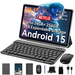 Tabwee T20 Android 15 Tablet 10,1" 24GB+256GB+2TB Octa Core 5G WiFi & Tastatur - Bild 1 von 8