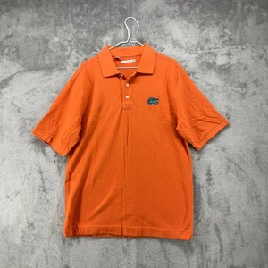 Florida Gators Football Shirt Mens Medium Orange Polo Cutter Buck - Picture 1 of 16