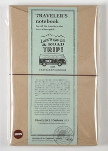 Quaderno Traveler's Company Let's Go On A Road Trip taglia regolare pelle marrone - Foto 1 di 2