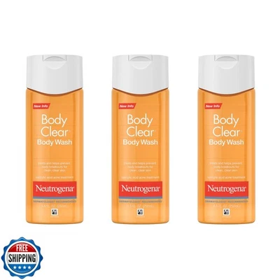 Neutrogena Body Clear Acné Body Wash, 2% ácido salicílico medicamento para el acné, aceite- Foto 1 de 4