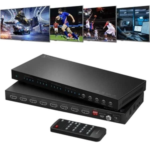 HDMI Matrix SWITCH/SPLITTER 4x4 4K 60Hz Audio Extractor With ARC, Multi-View - Picture 1 of 11