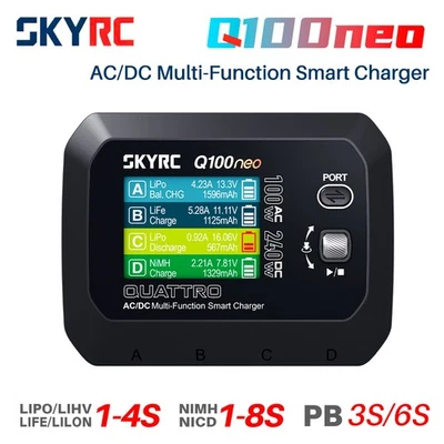 SKYRC Q100neo AC/DC Smart-Akkuladegerät 1-4s LiPo/LiFe/LiIon Balancer Ladegerät - Bild 1 von 4