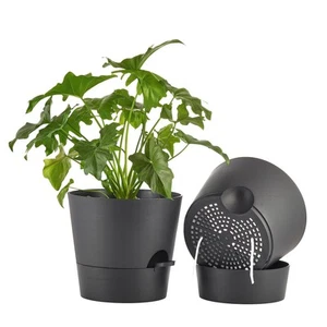 2-Pack 10 Inch Planter Pots for Indoor Outdoor Plants, Self Watering Flower P... - Picture 1 of 6