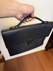 Salvatore Ferragamo Bag　Black Leather Business Bag - Picture 1 of 7