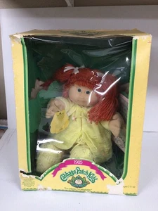 Cabbage Patch Kids Puppe im Karton 1985 rote Haare Box beschädigt - Bild 1 von 8
