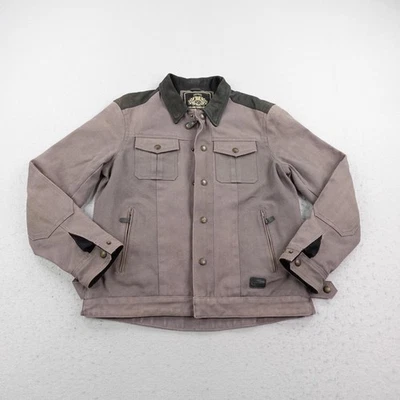 Roland Sands Jacket Mens Medium Gray Waylon Motorcycle Biker Moto Coat Canvas - Image 1 of 4