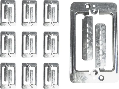 9 pack Single Gang Low-Voltage Drywall metal Brackets (Class 2 Wiring Only) - Image 1 of 4