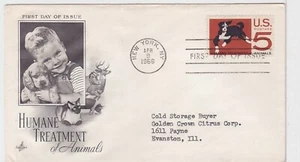 TurtlesTradingPost- Humane Treatment of Animals - 1966 #1307 Artcraft Cachet FDC - Picture 1 of 1