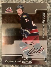 2001-02 Be A Player BAP Signature Series Autograph Auto Espen Knutsen #181
