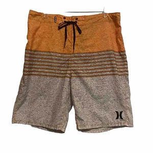 Costume da bagno uomo Hurley arancione e grigio taglia 34 tronchetti tavola - Foto 1 di 12