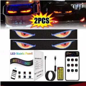 2pcs Colorful Eye Lamp Soft Screen for Car Windows, Led Eyes for Car Window New - Foto 1 di 17