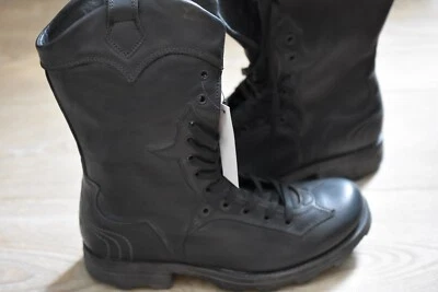 1999 Vintage DIESEL Military Leather Boots NEW Without Original Box US9 (EUR42) - Image 1 of 4