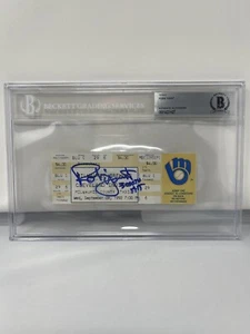 Robin Yount Signed Inscribed 3000 Hit 9/9/92 Ticket Beckett Auto 2 - Picture 1 of 2