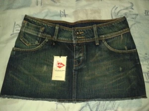 Lee Cooper Mini Skirt Size 28 (S) Womens Blue Cotton Brand New - Picture 1 of 6