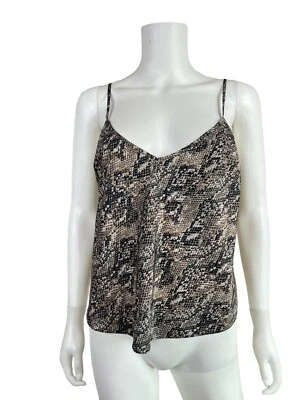 Veronica Beard 100% Silk Crop Top Camisole Tank Snakeskin Print Medium ? *Read - Image 1 of 4