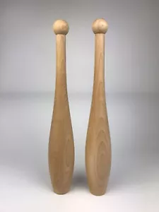 Indian Clubs, Wooden Clubs, Exercise Clubs, Small - 2Lb or 0.9 kg each club - Picture 1 of 4
