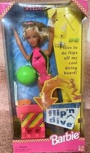 1997 FLIP 'N DIVE Barbie Doll Blonde Hair #18980 NRFB - Picture 1 of 4