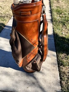 Vtg pga golf bag cart 6 way Divider with tube and Rain Cover - Picture 1 of 13
