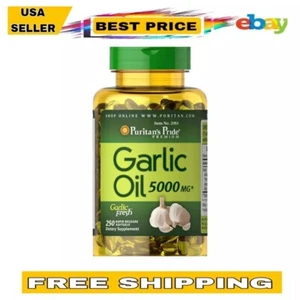 Puritan's Pride Garlic Oil, 5000 Mg, 250 Count - Picture 1 of 4