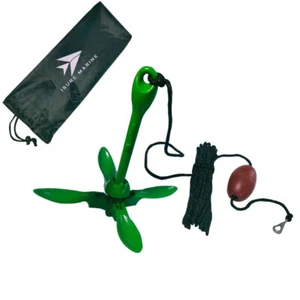 Kit de boya de anclaje plegable verde para barco sistema de anclaje de grapnel completo portátil - Imagen 1 de 6