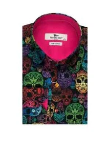 Claudio Lugli Skull Design Shirt Black (AS WORN BY TYSON FURY) M L XL 2XL 3XL - Picture 1 of 4