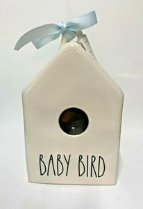 Rae Dunn~‘BABY BIRD’~Pajarera Cuadrada con Icono de Dos Pájaros~Nuevo en Caja - Imagen 1 de 5