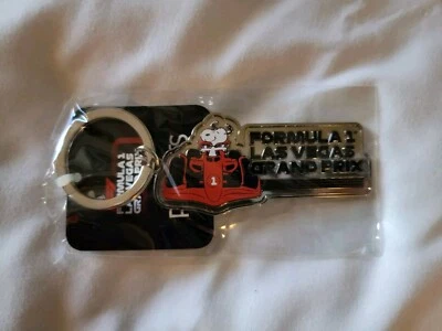 2024 Formula 1 Las Vegas Grand Prix x Peanuts Collab F1 Snoopy Keychain-NEW/RARE - Image 1 of 2