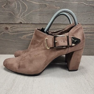 Aerosoles Shoe Womens 9 Brown Faux Suede Heelrest 3" Heels Pumps Block Zipper - Bild 1 von 12