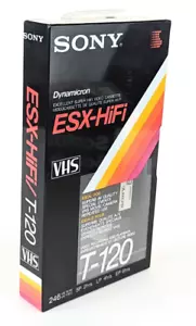 Sony ESX-HiFi VHS T-120 Video Cassette Dynamicron Nuevo y Precintado - Imagen 1 de 3