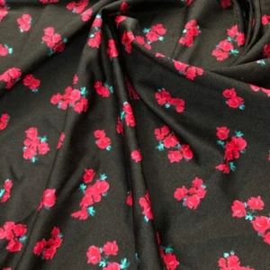 Tela de spandex de nailon múltiples rosas elástica de 4 vías - Imagen 1 de 4