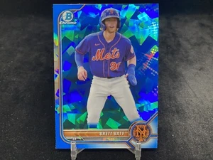 BRETT BATY 2022 BOWMAN CHROME SAPPHIRE #BCP-5 PROSPECT BASE CARD / METS - Picture 1 of 2