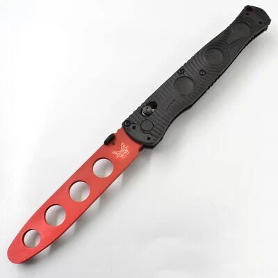 Benchmade Folding Trainer SOCP Red Blunt Steel Blade Black CF-Elite Handle 391T - Image 1 of 4