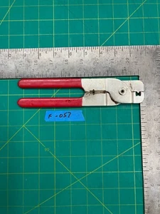 Vintage 8" Crown Eng Corp Keyport NJ Crimping Tool Red Grip Handle, Made In USA - Picture 1 of 4