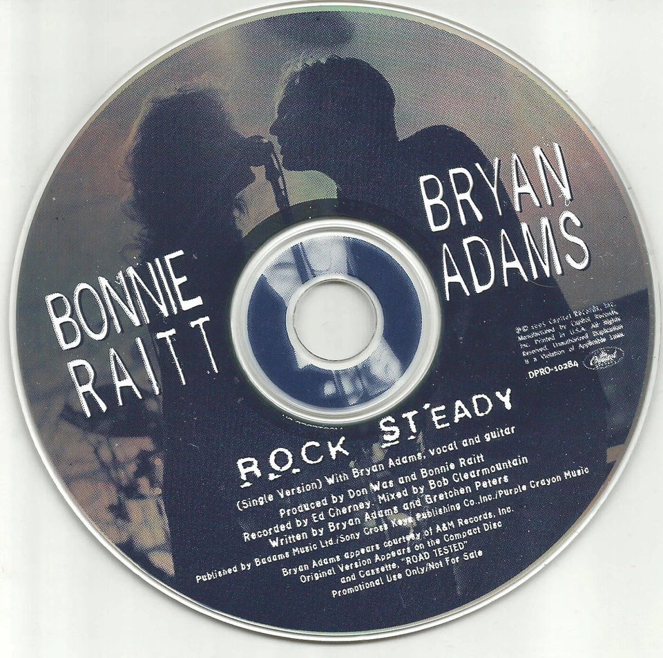 BRYAN ADAMS & BONNIE RAITT Rock Steady w/ RARE SINGLE version PROMO DJ CD single — 第 1/1 张图片