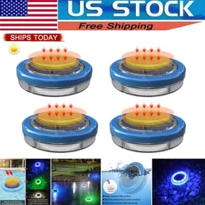 4 Pack Solar Swimming Pool Light LED Floating Lights Garden IP68 Underwater Lamp - Picture 1 of 10