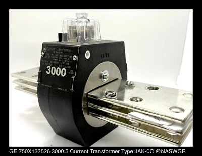 GE JAK-0C, 750X133526 Current Transformer - 3000:5 Amp - Unused/Warranty - Image 1 of 4