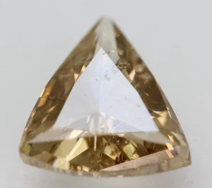 Cert 2.21 Carat Brown Yellow VS2 Triangle Enhanced Natural Diamond 11.27x10.03mm - Picture 1 of 4